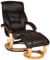 Duo Collection Relax Sessel mit Hocker, Softleder/ Kunstleder, Dunkelbraun, 80 x 67 x 59.5 cm