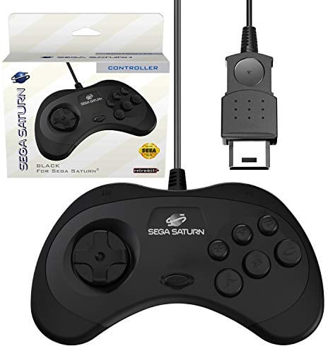 Retro-Bit Saturn - Controller ufficiale Saturn Porto originale, colore: Nero