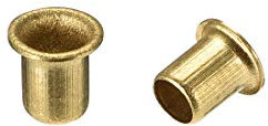 sourcing map 100 Stk. Durchgangsloch Kupfer Hohlnieten Ösen Leiterplatte PCB 5mmx6mm Golden