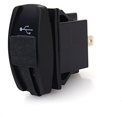 Cargador usb doble para coche, moto, LED azul, 5V 3.1A dual cargador coche