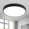Natsen 48W LED Deckenleuchte Deckenlampe, Warmweiß 3000K 3840LM, Ø500x40mm, ultraslim moderne Leuchte für Wohnzimmer Schlafzimmer Kinderzimmer Küche Büro Flur Diele (Schwarz)