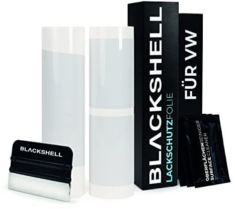 Blackshell® Lackschutz Set passend für VW Touran | Typ 5T | Bj. ab 2015 Transparent - passgenauer Ladekantenschutz, Einstiegsleisten inkl. Folierset