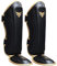 Mytra Kids / Junior Shin Guards Shin Pads Shin Protector for Boxing MMA Muay Thai Martial Arts Kickboxing Workout Training Protection (Black, X-Small)