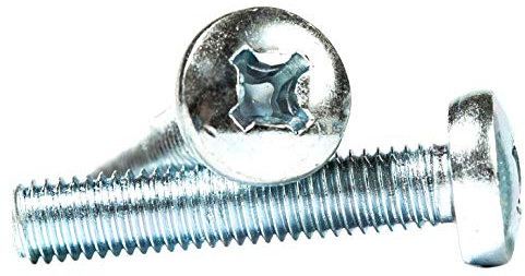 M6 (6mm x 60mm) Steel Phillips Pan Head Head Machine Screws (Pack of 20) DIN 965