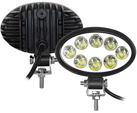 Willpower 2PCS Led Arbeitsscheinwerfer Bar 5 Zoll 14CM 24W Oval Led Scheinwerfer 12V 24V Wasserdicht Spot Led Bar für Offroad Auto Traktor KFZ Zusatzscheinwerfer Rückfahrscheinwerfer Lightbar