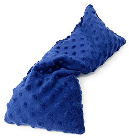 Microwave Heating Pad for Neck & Shoulders - Natural Buckwheat & Flaxseed Hot/Cold Therapy Wrap - Moist Heat for Pain Relief, Muscle Soreness & Stress - Reusable, Soft Fleece (14x5.5)