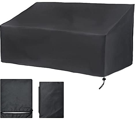 Housse Banc de Jardin 4 Places, Housse Banc Exterieur Patio Anti-poussière, Anti-UV, Étanche, Coupe-Vent, Oxford Housse de Protection pour Canapé (190x66x89cm) Housse Banc de Jardin 4 Places, Housse