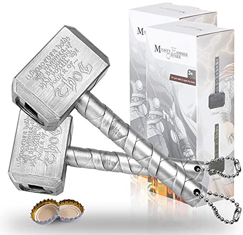 Lmaytech Lot de 2 décapsuleurs de bière pour homme Argenté