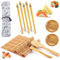 Sushi Kit, NaturalEstera Sushi de Bambú 2 Rollos, Palillos 5 Pares, Coctelera Arroz, Cuchara Arroz, Plato Especias