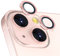 imluckies Camera Lens Protector Compatible with iPhone 13/13 mini, Premium Tempered Glass Circle Film, Aluminum Alloy Full Fit Lens Ring Cover, Pink [Anti-Scratch] (2 Pack)
