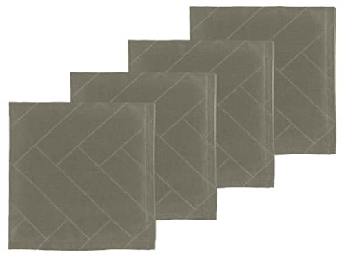 Södahl Tiles Damask Servietten 4er-Set, 45 x 45 cm, Eucalyptus