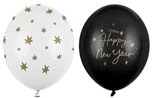 10 Stück Luftballons Neujahr 2026 Ballons Happy New Year Dekoballon Neues Jahr Luftballon Silvester Ballons