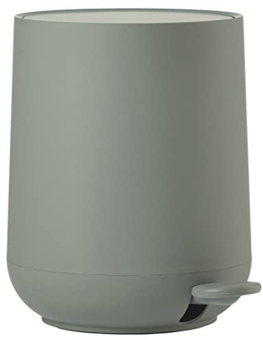 Zone Denmark Nova Bathroom Bin, Cosmetic Bin, Bathroom Waste Bin, Diameter 20.5 cm, Height 23.5 cm, Capacity 3 Litres, Olive Green