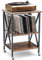 GIANTEX Beistelltisch auf Rädern für Vinyl-Schallplatten, Regal für Schallplatten, Alben und Bücher, Industriestil, Regal mit 3 Einlegeböden, 3 Einlegeböden aus Eisen in M-Form, 52 x 45 x 75 cm