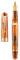 Asvine Kolbenfüllhalter P20, Bernsteinharz, Iridium, mittlere Feder, goldfarbener Rand, glatte Schreiber-Kollektion mit Etui-Set