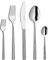 VILLA ITALIA Besteckset Tafelbesteck Löffel Gabel Messer Chrom Edelstahl Besteckset für 12 Personen 72 tlg. HERA