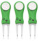 LOVMEAD 3 Stück Golf Pitchgabel mit Golfball-Marker, Faltbare Edelstahl Golf Divot Tool Golf Divot Reparatur Werkzeug, Golf Training Zubehör für Golf Reparaturzubehör (Grün 3 Stück)