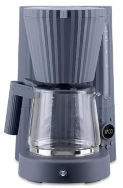 Alessi Plissé MDL14 G - Máquina para Café Filtrado de Diseño, Función Automática de Arranqueen, en Resina Termoplástica, Enchufe Europeo, 1100 W, 150 cl, Gris