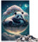 Erwachsene und Kinder Puzzle Majestic Panda Bear 1000 Teile Puzzle Teenager Kinder Papppuzzles Weihnachtspuzzle Geschenke Größe: 26 x 38 cm