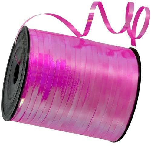 500 Yard Hot Pink Curling Ribbon for Gift Wrapping, 5mm Balloon String Shiny Curling Balloon Ribbon Gift Wrapping Ribbons for Crafting,Florist,Flower,Wedding Birthday Christmas Party Decorations