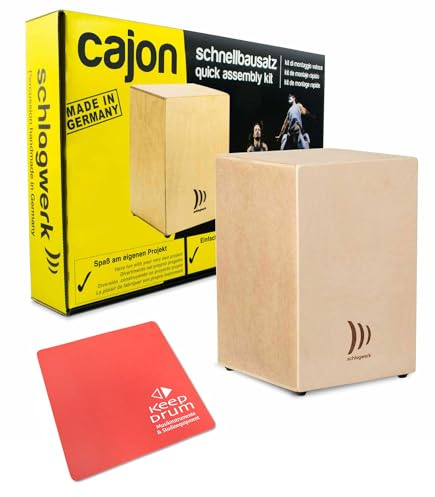 Schlagwerk CBA10S Cajon Schnellbausatz + keepdrum Sitzpad Rot