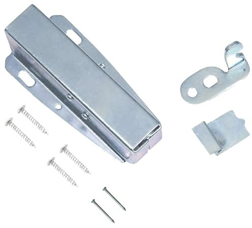 Touch Latch Push to Open & Close Attic Loft Hatch Zinc Plated 80mm Automatic Spring Catch for Press to Open Cupboard Doors Loft Attic Hatches Including Fixing Pack of 1.