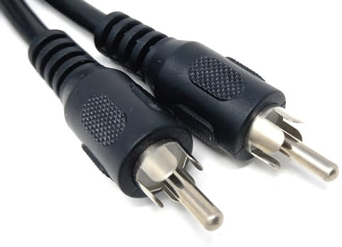 DRUT 2m Single RCA to RCA Phono Plug to Plug Audio Cable, Speaker Male to Male Lead 6.5ft