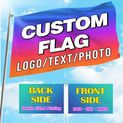 Drapeau personnalisé 9,6 x 1,5 m Double face Extérieur Intérieur Drapeau Personnalisé Bannière personnalisée Définissez votre propre photo texte Logo Décoration Cadeau de fête