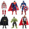 Marvel Figuren set, Mini Avengers Figuren 6 Stück Marvel Figuren Klein Marvel Tortendeko Figuren für Kinder Junge Geburtstags Kuchen Dekoration Party Autodekoration Kuchenaufstecker