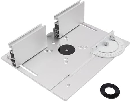 HINOPY Frästisch Einlegeplatte, Router Table Insert Plate Wood Working Benches Aluminum Miter Saw Fence für Heimwerker, Ingenieure, Schreiner, Renovierer