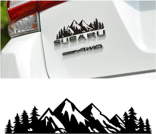 Adesivi auto adesivi montagna, auto neve grafica adesivi in vinile, adesivi laterali auto adesivi montagna camper, adesivi auto decorazione cofano (nero)