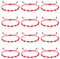 AOZUO Lot de 12 bracelets à cordon rouge, réglable, 7 nœuds, bracelet de protection et porte-bonheur tressé, amulette de cheville pour la protection et la bénédiction