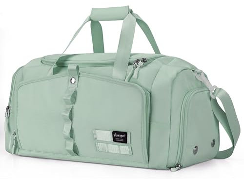 YOUNGOA Sporttasche für Damen, 25L Kleine Reisetasche & Gym Bag mit Schuhfach und Nassfach, Grün