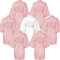 ASMIZ Lot de 7 robes de mariée en satin pour demoiselle d'honneur, robe kimono pour fête prénuptiale, rose, Taille unique