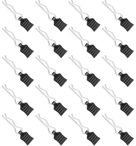 sdhiiolp 20 Stücke RC Karosserie Clips Deerc Ersatzteile mit Aufreißlaschen RC Car Clips RC Körper Shell Pin Bent Springy R Pins 1/10 1/12 1/16 Karosserieklammern Deerc Esatzteile Schwarz