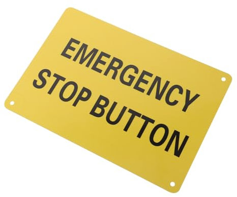 iplusmile Panneau Avertissement Urgence Stop Équipement Signalisation Pour Machineries