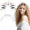 Haarreif Sterne Glitzer, Haarschmuck Damen, Haarreif Karneval Accessoires Damen mit Strasssteine Gesichtstattoo,Haarreifen Glitzer Karneval der Stars Kopfschmuck für Festival Party Braut Brautjungfern