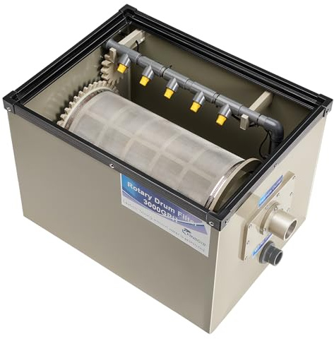 Rotary Drum Filter 3000GPH, Industrial Grade Water Filtration System