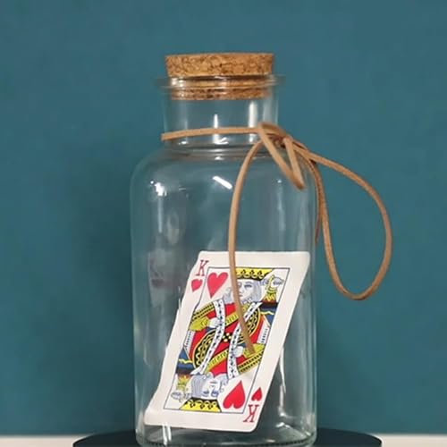 Karte zu Flasche (ohne Flasche) Zaubertricks gewählte Karte erscheint in Flasche Poke Magic Close Up Bühnenillusionen Gimmicks Mentalismus Requisiten (blaue Rückkarte)