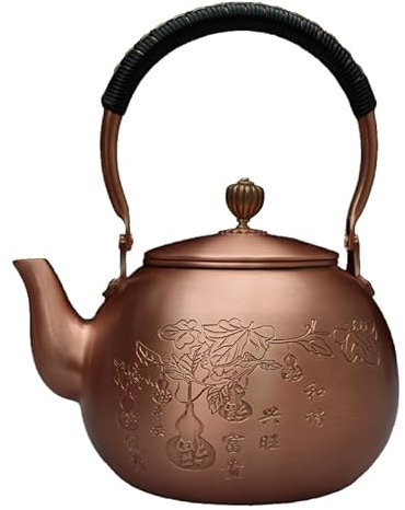 Retro Copper Stovetop Teapot - Handcrafted for Traditional Tea Brewing - Perfect for Home and Turkish Tea Ceremonies