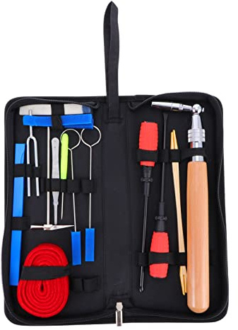 Toddmomy Klavierstimmset Stimmhammer und Hebel 16 Stück mit Koffer Professionelles Zubehör zur Regulierung von Klang und Stimmung für Klavier