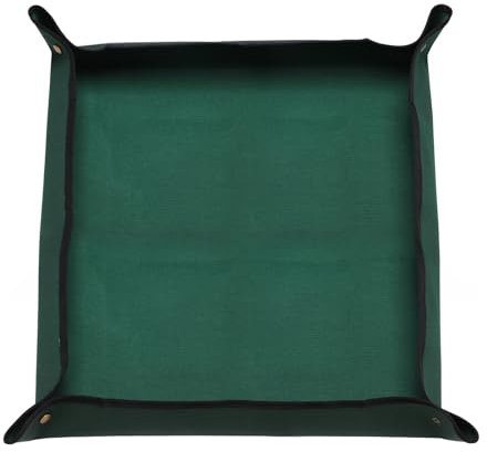 sourcing map Repotting Mat 29.5 x 29.5 Oxford Cloth Waterproof Plant Repotting Mat Foldable Portable Gardening Potting Tray with Metal Buckle for Indoor Plant Change Soil, Dark Green
