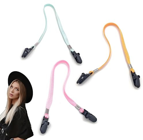 CHENNAN 3 Stück Hat Retainer Clip, Hut Halter Clips Cap Retainer Clip | Sicherheit Winddichte Halteclip, Mützenhalter Hat Clip geeignet für Angeln, Golfen, Segeln, Bootfahren, Klettern, Reisen