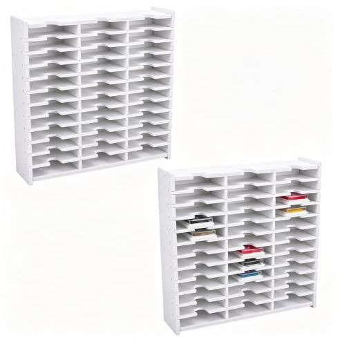 UNICRAFTALE 2 ensemble de 36 grilles de Rangement pour Tampons Encreurs Support de Rangement pour Tampons Encreurs Assemblés à Faire Soi Même pour Bureau
