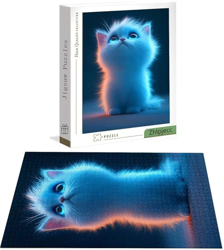 Puzzle 5000 Teile Erwachsene, Traum Puzzle 5000 Teile, EIN Herausforderndes Rätsel, Katze Holzpuzzle Erwachsene mit Exquisiter Verpackungsbox, Puzzlespiele für Die Ganze Familie, Wanddeko H-7687