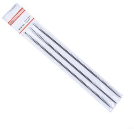 Lot de 3 ou 6 limes rondes pour tronçonneuse 3,5 mm pour l'entretien de la chaîne, outil d'affûtage en métal pour bricolage et usage professionnel