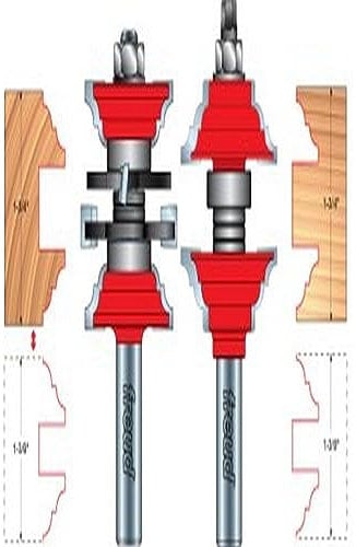 Freud 99-269: 1-7/8 (dia.) Entry & Interior Door Router Bit System with 1/2 shank, cove & bead profile