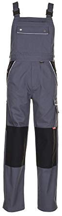 Planam Größe 110 Herren Canvas 320 Latzhose grau schwarz Modell 2133