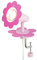 Elobra Klemmspot, Klemmlampe zum schrauben Blüte, Blumen Lampe, Kinderzimmer Wandlampe Kinderlampe für Mädchen, Rosa