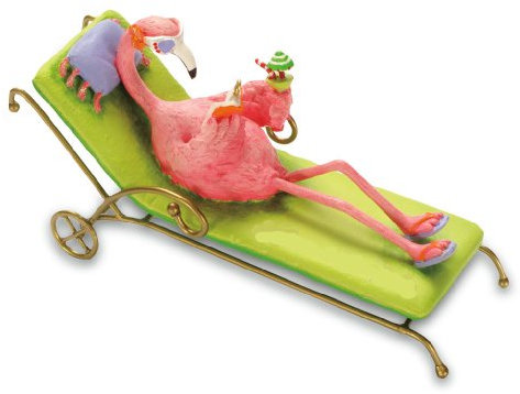 Décoration de sapin de Noël en forme de flamant rose